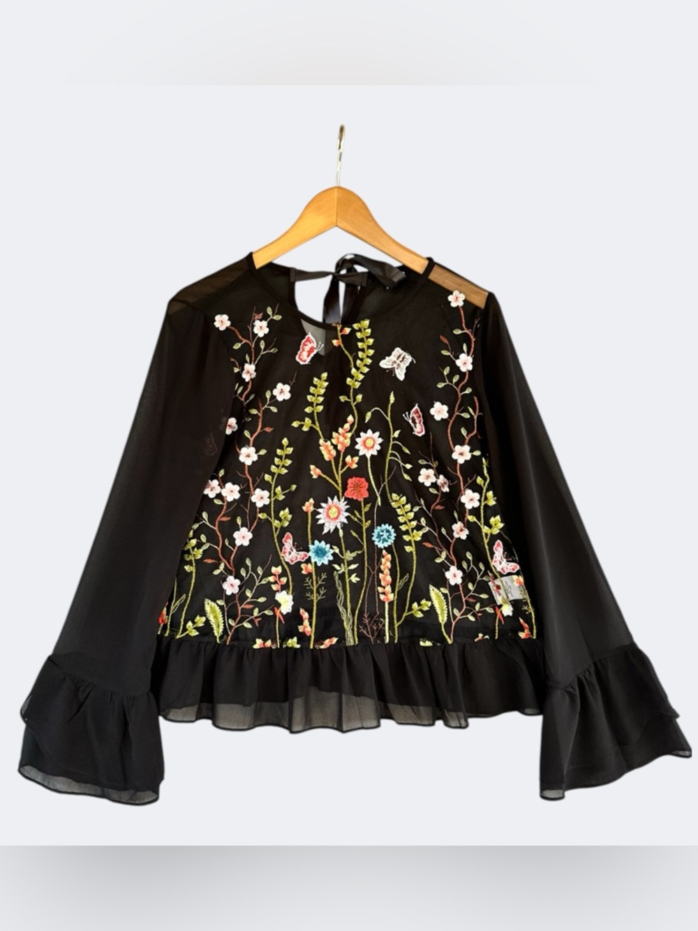 🎉5 for $45🎉 timing embroidered top blouse shirt size S